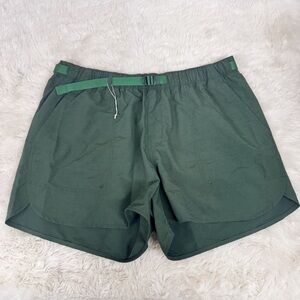 REI CO-OP Womens Trailmade Amphib Shorts Large Green Hiking Outdoors Swim New